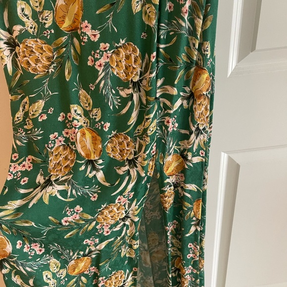 NWT Allen Schwartz willow bustier gown w pineapple print - Picture 8 of 10